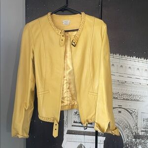 Cache Yellow Leather Jacket